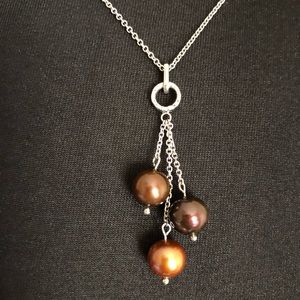 Triple Pearl Drop Necklace